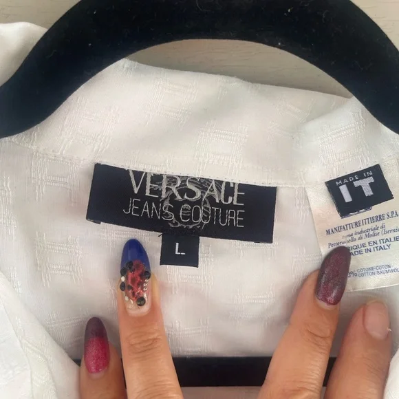 Versace Jeans Collection White Casual Button Down Shirt vintage - Picture 1 of 17